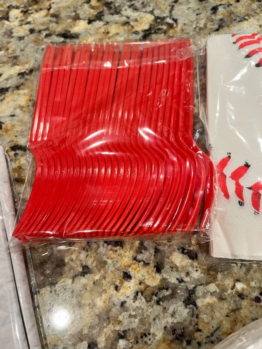 Baseball Party Supplies Kit - Red & White